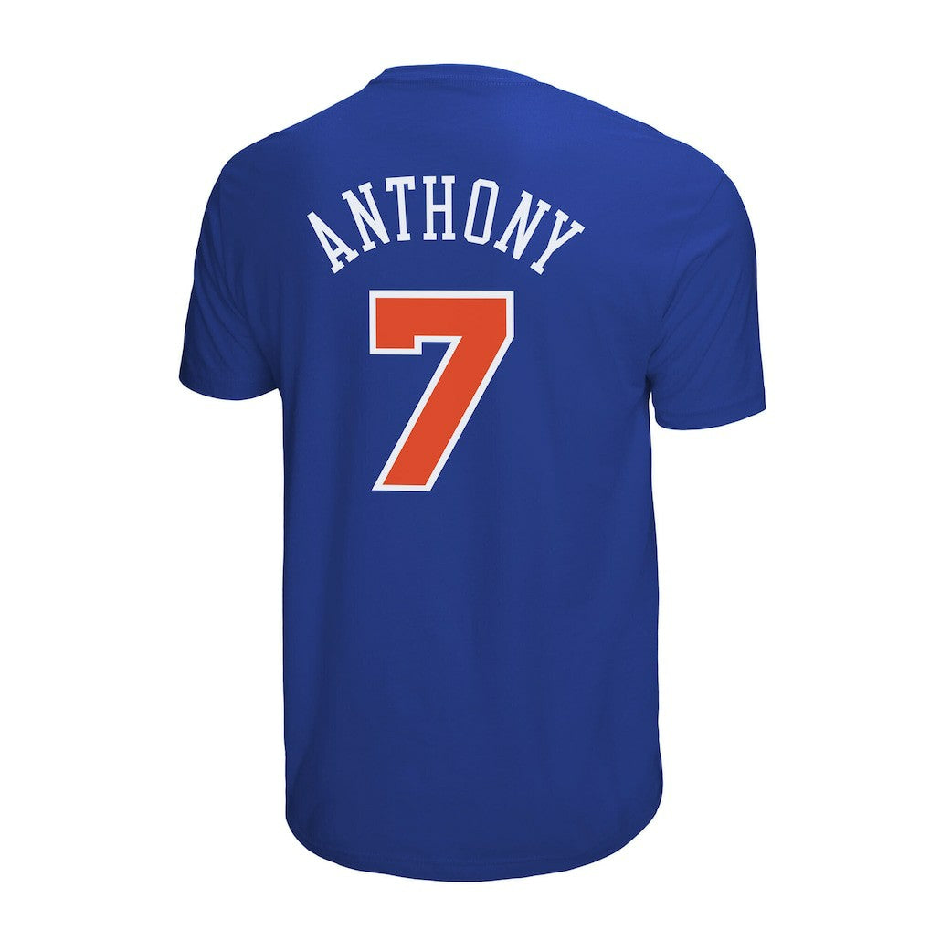 Royal Carmelo Anthony New York Knicks Hardwood Classics Retro Name & Number T-Shirt | NBA