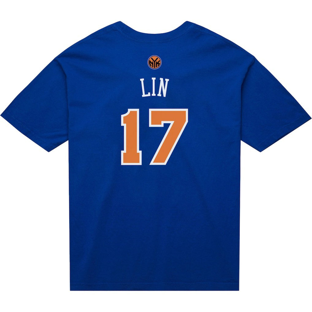 Blue Jeremy Lin New York Knicks Name & Number T-Shirt | NBA
