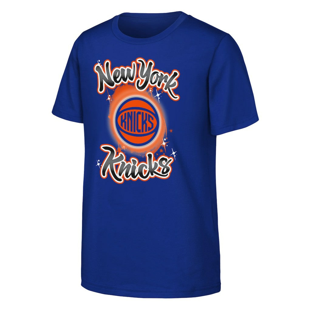Blue New York Knicks Outerstuff Youth Air Brush T-Shirt | NBA