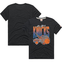 Charcoal New York Knicks Homage On Fire Tri-Blend T-Shirt | NBA