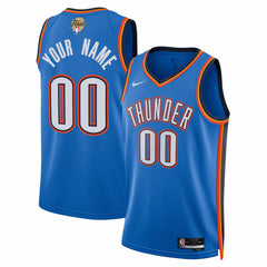 Blue Oklahoma City Thunder Unisex 2025 NBA Finals Patch Custom Swingman Jersey | NBA
