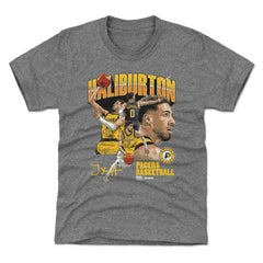 Gray Tyrese Haliburton Indiana Pacers 500 Level Youth Collage T-Shirt | NBA