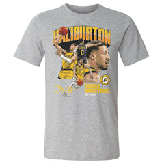 Heather Gray Tyrese Haliburton Indiana Pacers 500 Level Collage T-Shirt | NBA