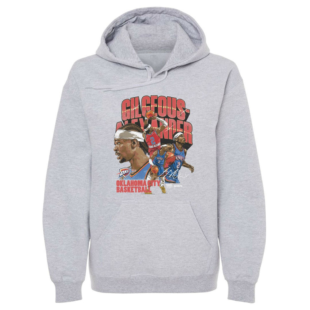 Gray Shai Gilgeous-Alexander Oklahoma City Thunder 500 Level Collage Pullover Hoodie | NBA