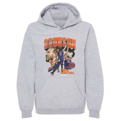 Gray Jalen Brunson New York Knicks 500 Level Collage Pullover Hoodie | NBA