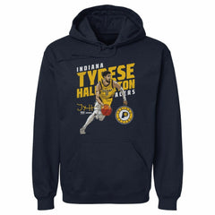 Navy Tyrese Haliburton Indiana Pacers 500 Level Slant Pullover Hoodie | NBA