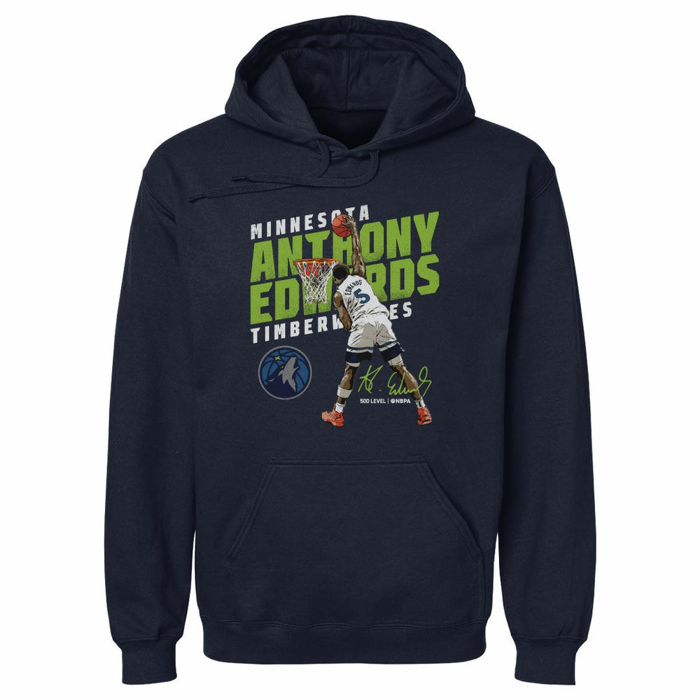 Navy Anthony Edwards Minnesota Timberwolves 500 Level Slant Pullover Hoodie | NBA