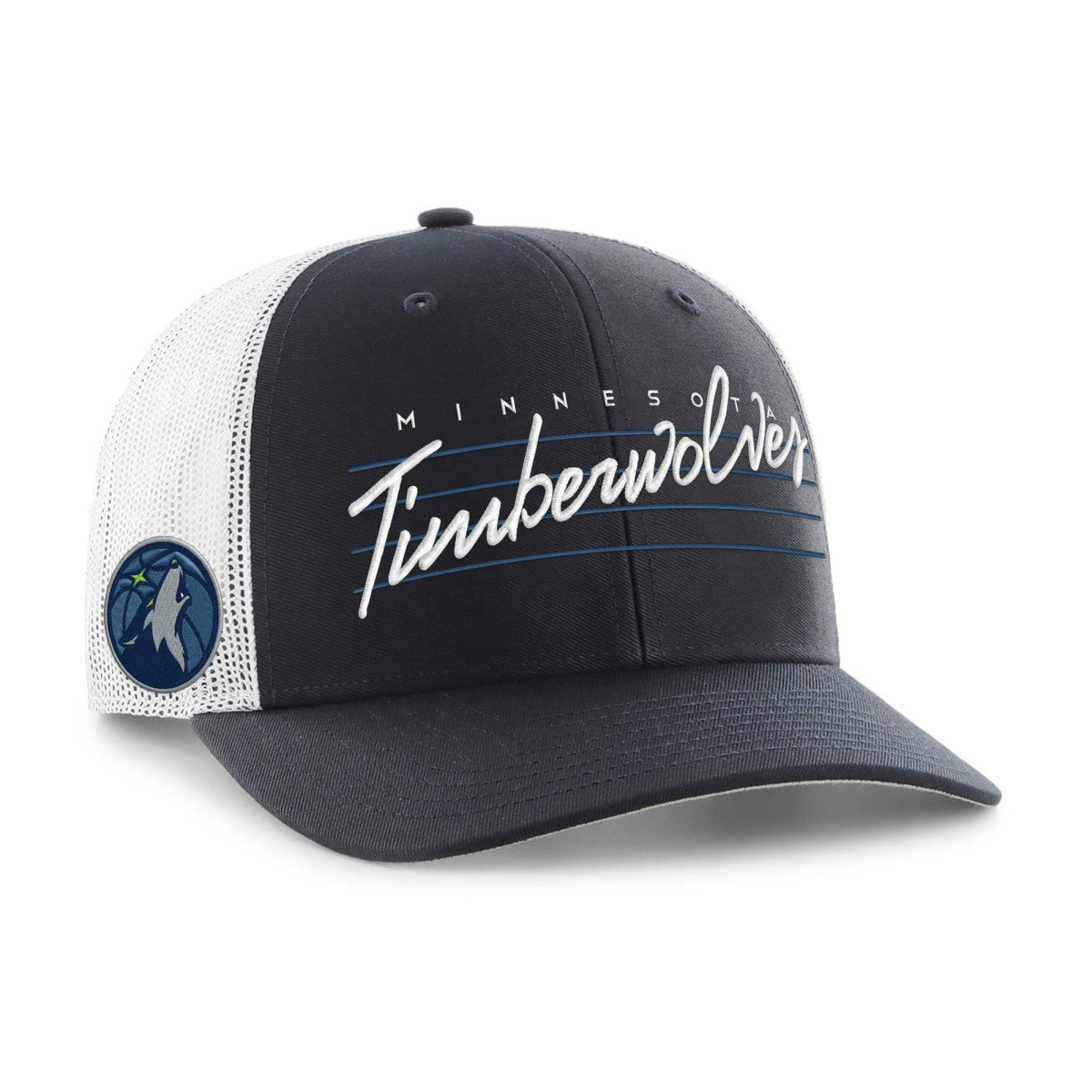 Navy Minnesota Timberwolves '47 Downburst Trucker Adjustable Hat | NBA