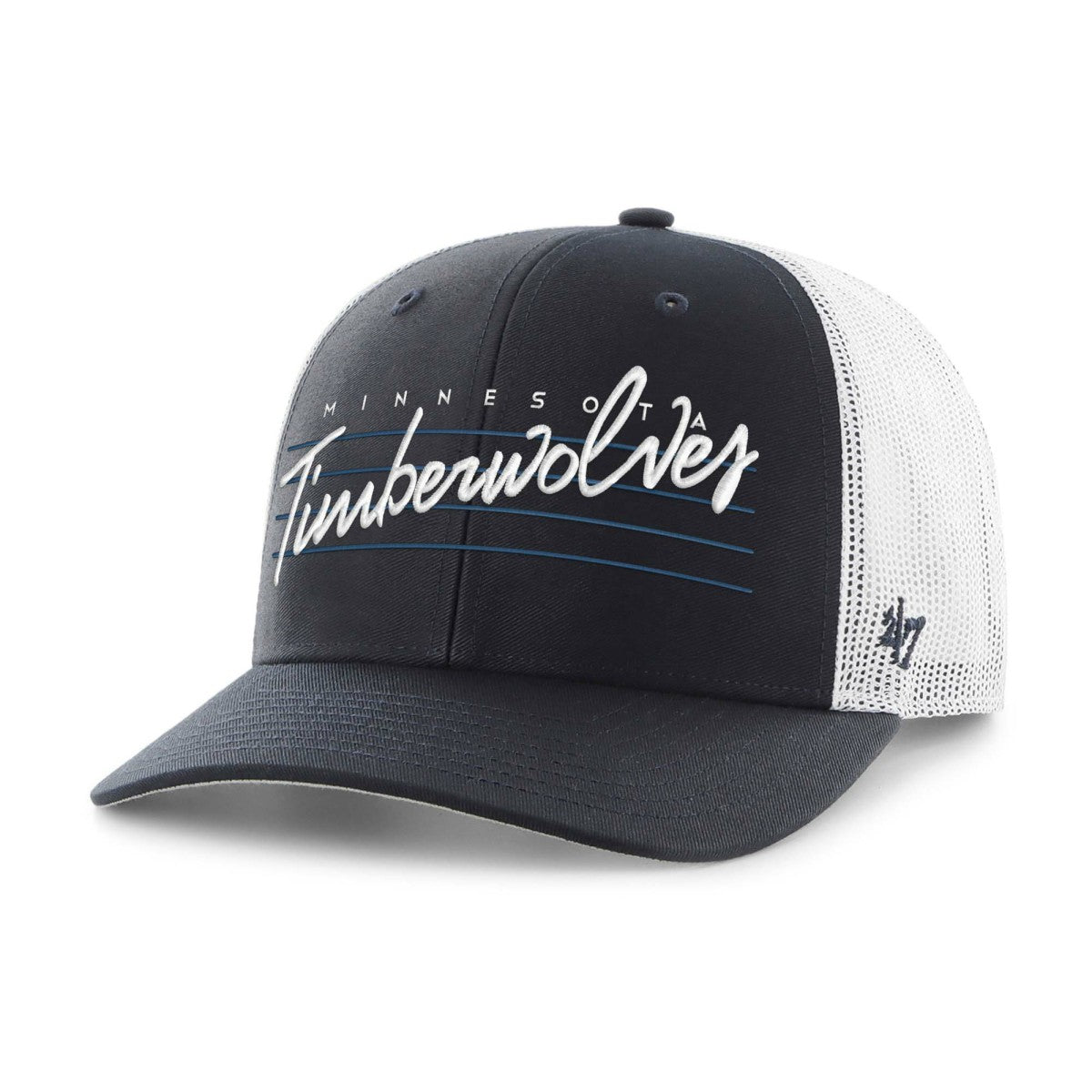 Navy Minnesota Timberwolves '47 Downburst Trucker Adjustable Hat | NBA