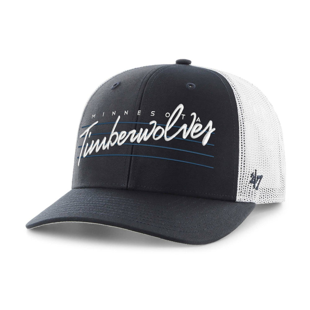 Navy Minnesota Timberwolves '47 Downburst Trucker Adjustable Hat | NBA