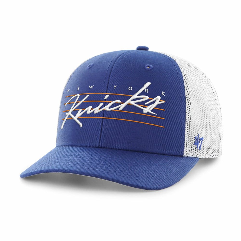 Blue New York Knicks '47 Downburst Trucker Adjustable Hat | NBA