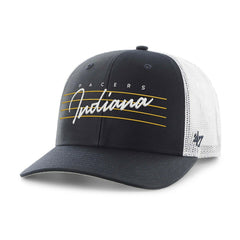 Navy Indiana Pacers '47 Downburst Trucker Adjustable Hat | NBA