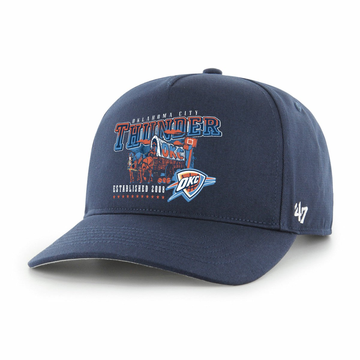 Navy Oklahoma City Thunder '47 Solid Hitch Adjustable Hat | NBA