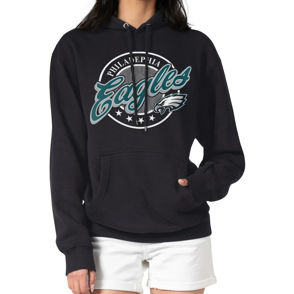 Philadelphia Eagles G-III 4Her by Carl Banks Women's Pinstripe Circle Fleece Pullover Hoodie | NFL New