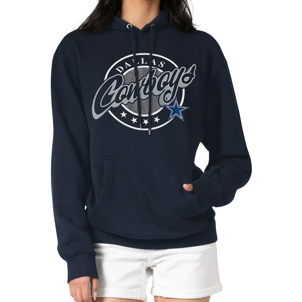 Dallas Cowboys G-III 4Her by Carl Banks Women's Pinstripe Circle Fleece Pullover Hoodie | NFL Sale