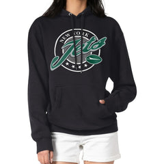 New York Jets G-III 4Her by Carl Banks Women's Pinstripe Circle Fleece Pullover Hoodie | NFL Outlet