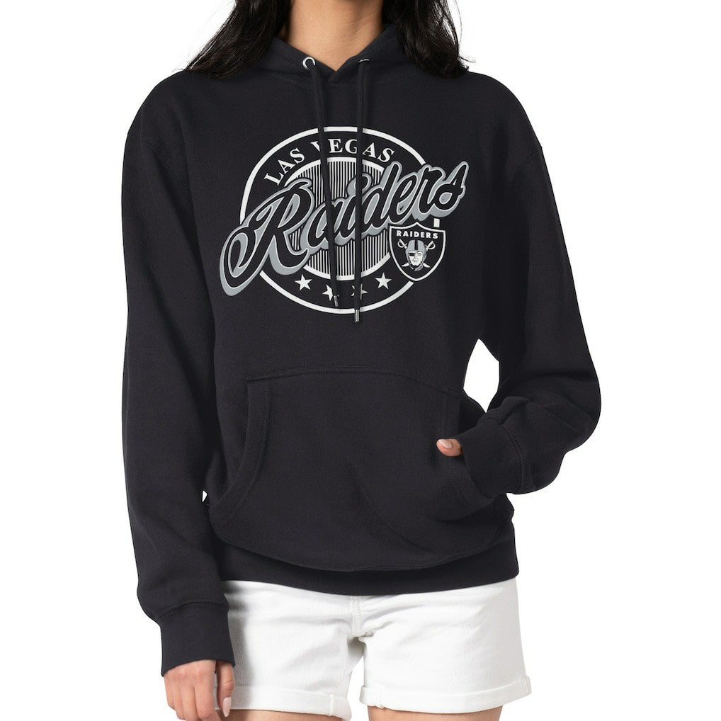 Las Vegas Raiders G-III 4Her by Carl Banks Women's Pinstripe Circle Fleece Pullover Hoodie | NFL Online