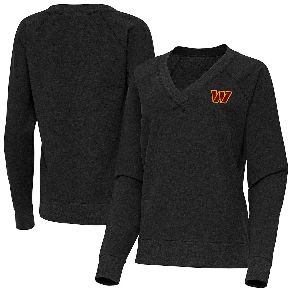 Washington Commanders Antigua Women's Varsity Tri-Blend V-Neck Long Sleeve T-Shirt | NFL Hot