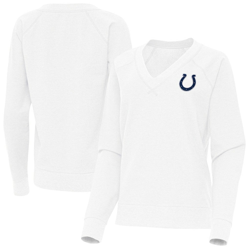Indianapolis Colts Antigua Women's Varsity Tri-Blend V-Neck Long Sleeve T-Shirt | NFL New