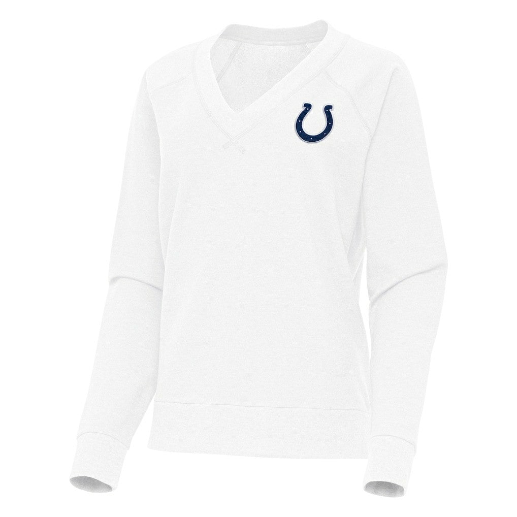 Indianapolis Colts Antigua Women's Varsity Tri-Blend V-Neck Long Sleeve T-Shirt | NFL New