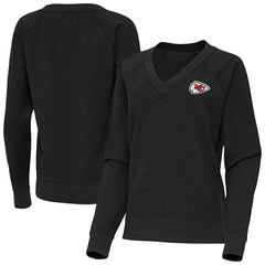 Kansas City Chiefs Antigua Women's Varsity Tri-Blend V-Neck Long Sleeve T-Shirt | NFL US