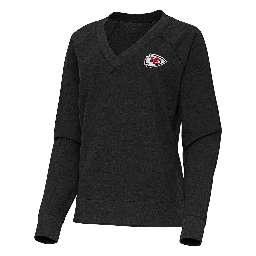 Kansas City Chiefs Antigua Women's Varsity Tri-Blend V-Neck Long Sleeve T-Shirt | NFL US