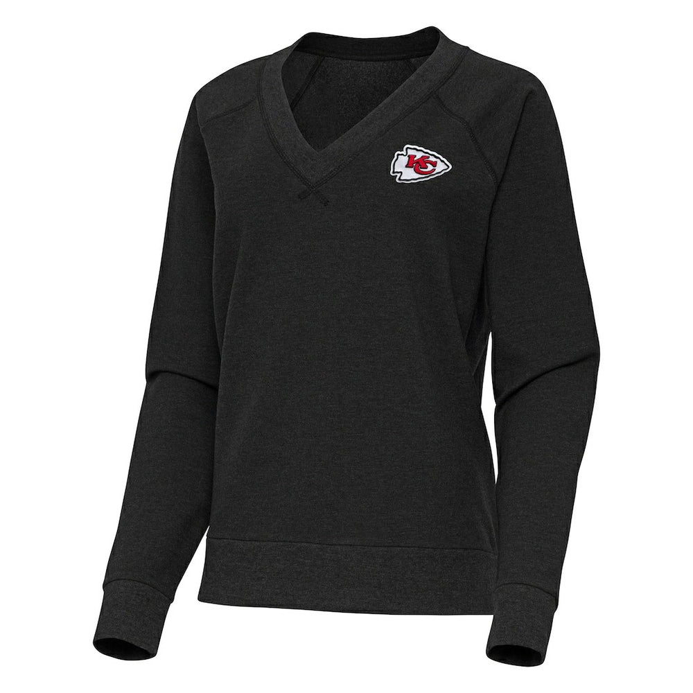 Kansas City Chiefs Antigua Women's Varsity Tri-Blend V-Neck Long Sleeve T-Shirt | NFL US