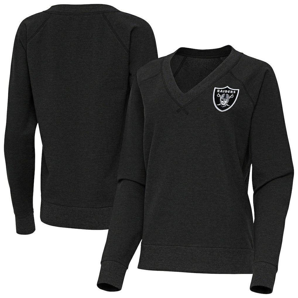 Las Vegas Raiders Antigua Women's Varsity Tri-Blend V-Neck Long Sleeve T-Shirt | NFL On sale