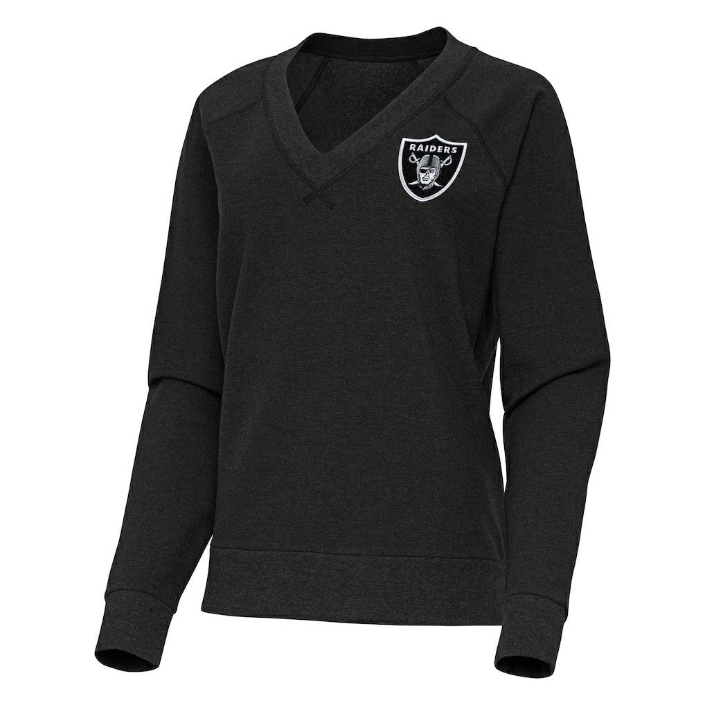 Las Vegas Raiders Antigua Women's Varsity Tri-Blend V-Neck Long Sleeve T-Shirt | NFL On sale
