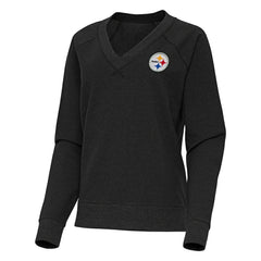 Pittsburgh Steelers Antigua Women's Varsity Tri-Blend V-Neck Long Sleeve T-Shirt | NFL US