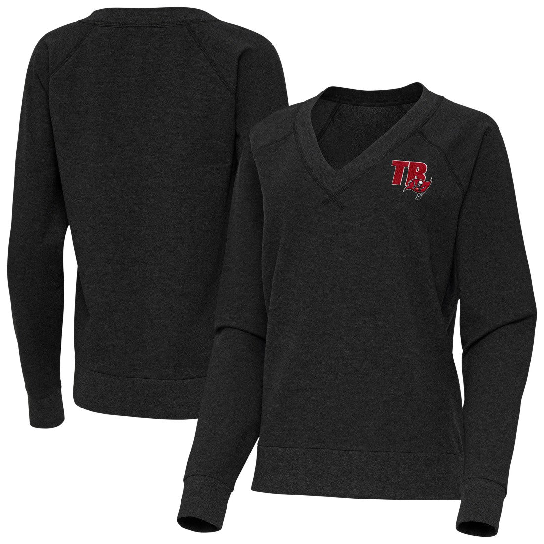 Tampa Bay Buccaneers Antigua Women's Varsity Tri-Blend V-Neck Long Sleeve T-Shirt | NFL On sale