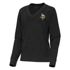 Minnesota Vikings Antigua Women's Varsity Tri-Blend V-Neck Long Sleeve T-Shirt | NFL US