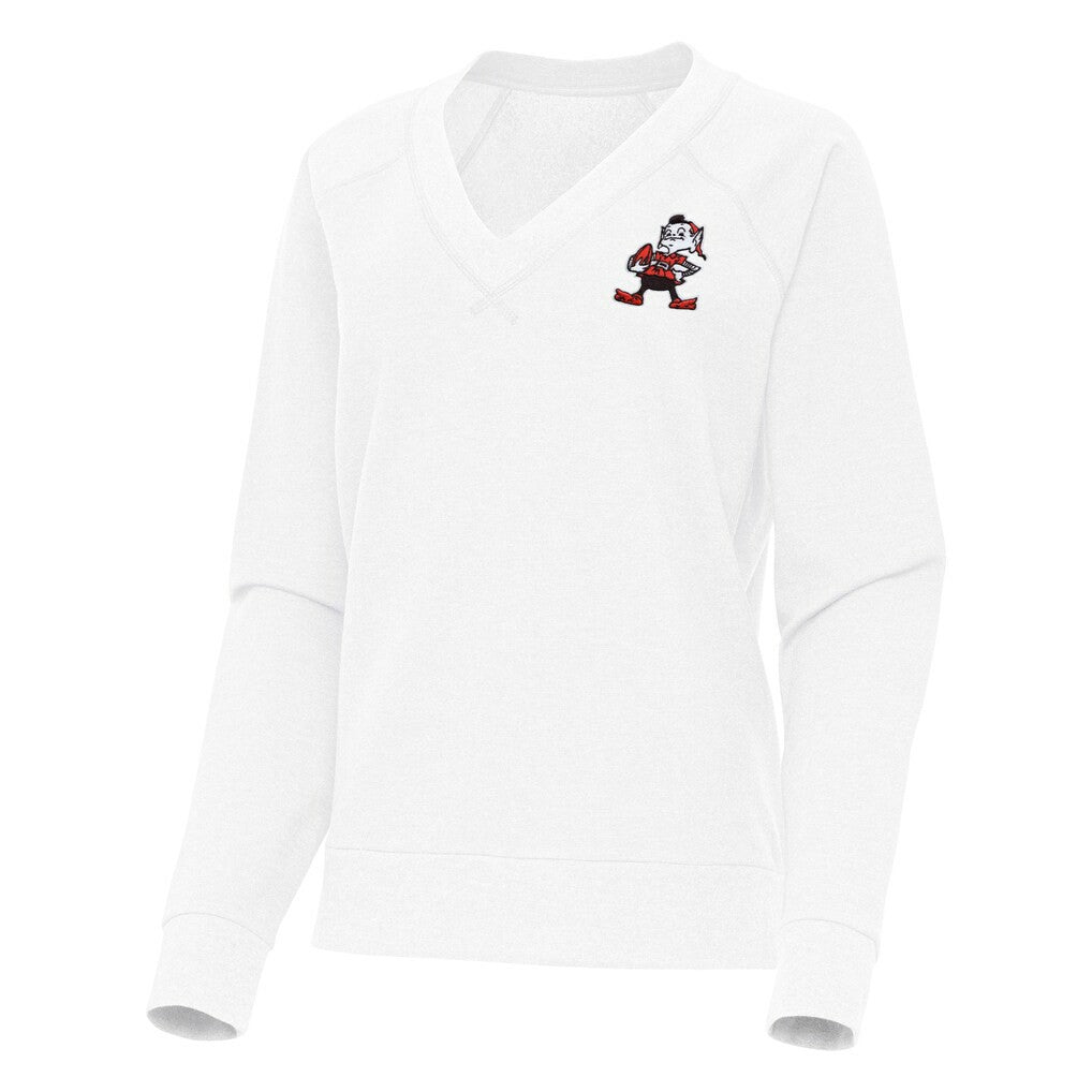 Cleveland Browns Antigua Women's Varsity Tri-Blend V-Neck Long Sleeve T-Shirt | NFL On sale