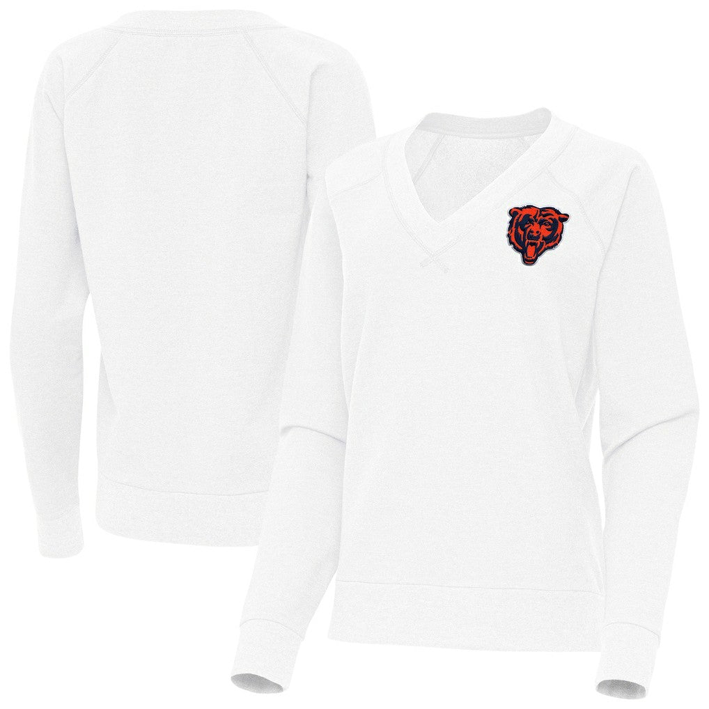 Chicago Bears Antigua Women's Varsity Tri-Blend V-Neck Long Sleeve T-Shirt | NFL Online