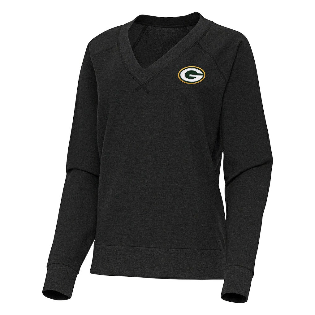 Green Bay Packers Antigua Women's Varsity Tri-Blend V-Neck Long Sleeve T-Shirt | NFL Online