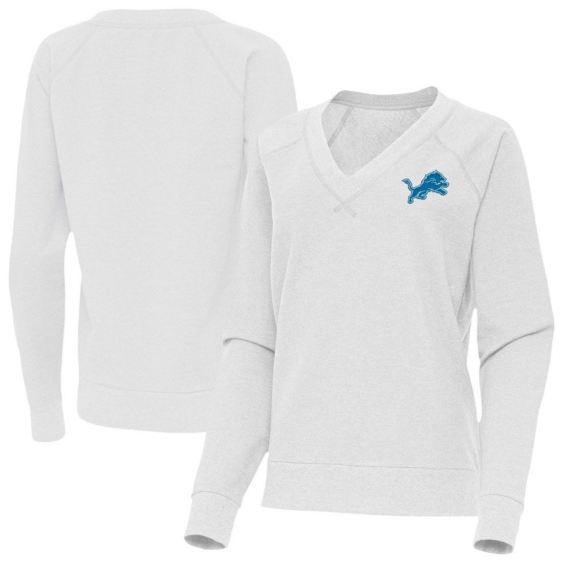 Detroit Lions Antigua Women's Varsity Tri-Blend V-Neck Long Sleeve T-Shirt | NFL Online