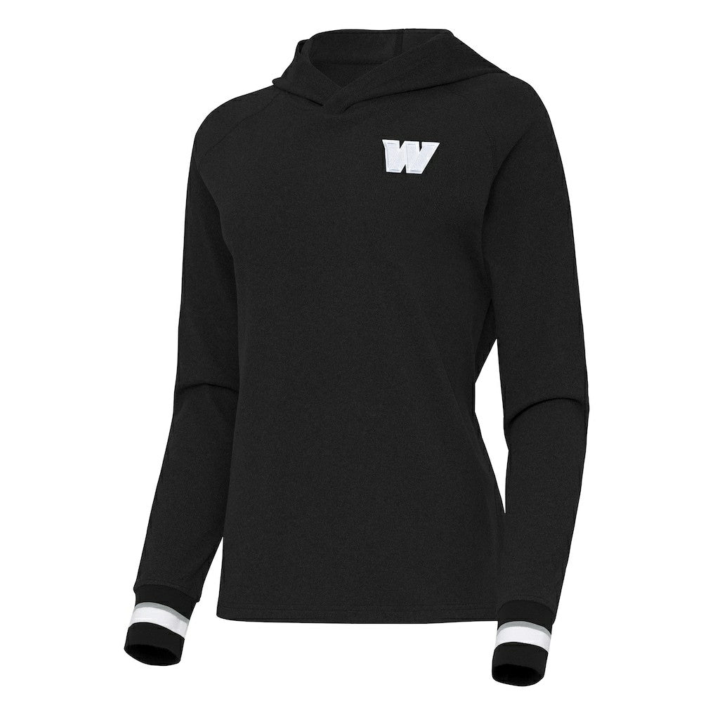 Washington Commanders Antigua Women's Trek Raglan Pullover Hoodie | NFL Online