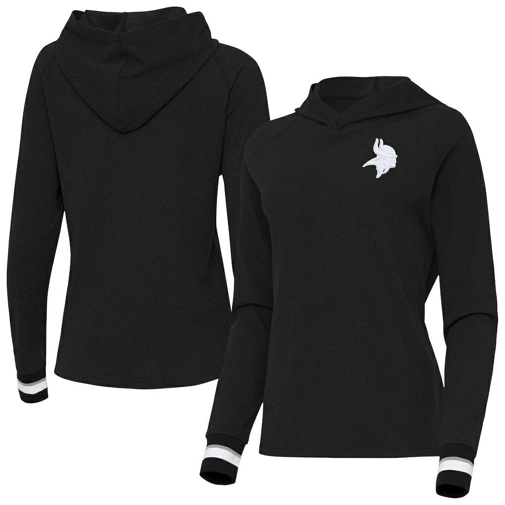 Minnesota Vikings Antigua Women's Trek Raglan Pullover Hoodie | NFL US