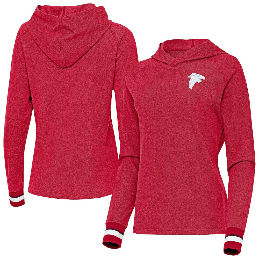 Atlanta Falcons Antigua Women's Trek Raglan Pullover Hoodie | NFL Discount