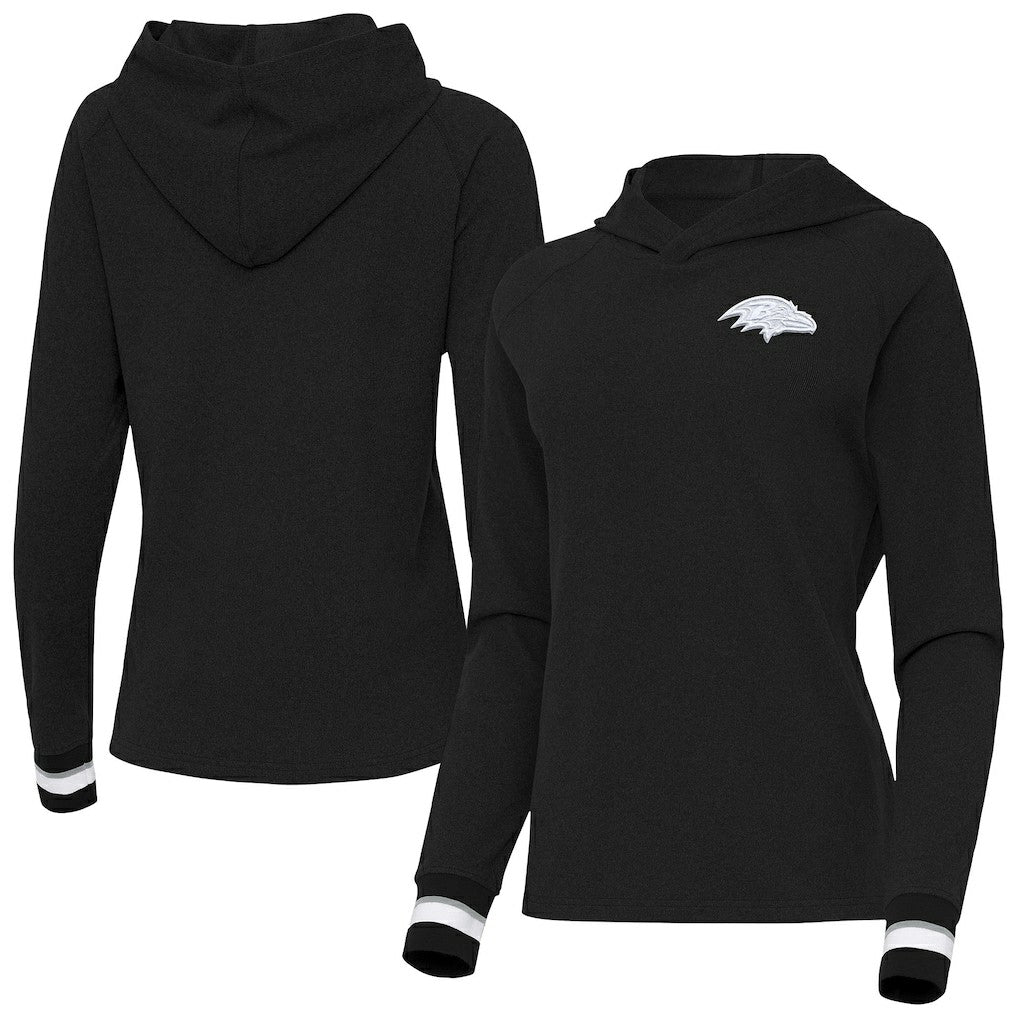 Baltimore Ravens Antigua Women's Trek Raglan Pullover Hoodie | NFL Online