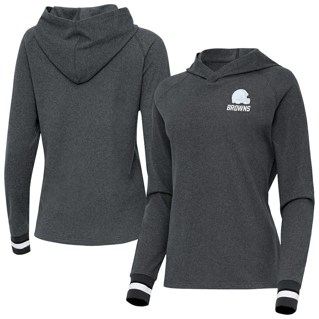 Cleveland Browns Antigua Women's Trek Raglan Pullover Hoodie | NFL US