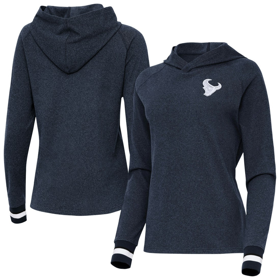 Houston Texans Antigua Women's Trek Raglan Pullover Hoodie | NFL On sale