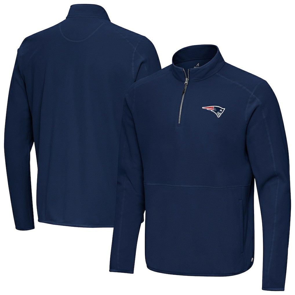 New England Patriots Antigua Step Up Quarter-Zip Pullover | NFL Sale