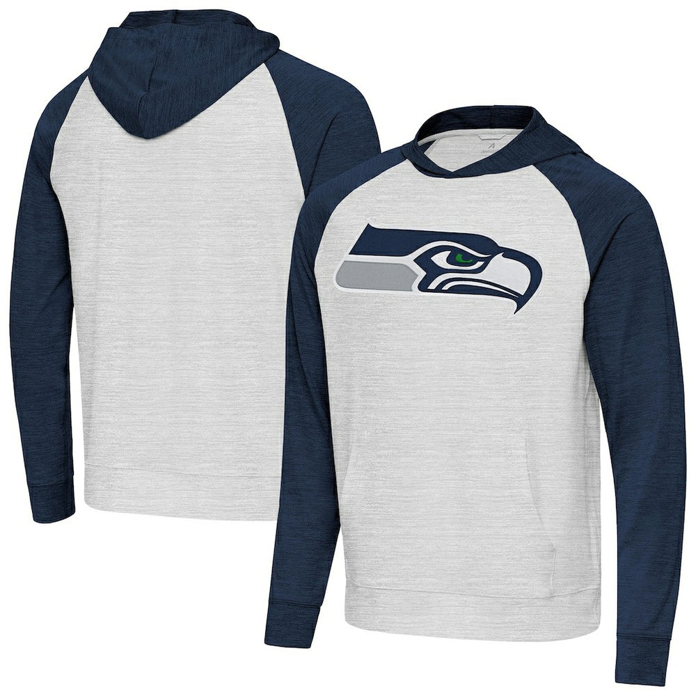 Seattle Seahawks Antigua Urgent Raglan Pullover Hoodie | NFL New