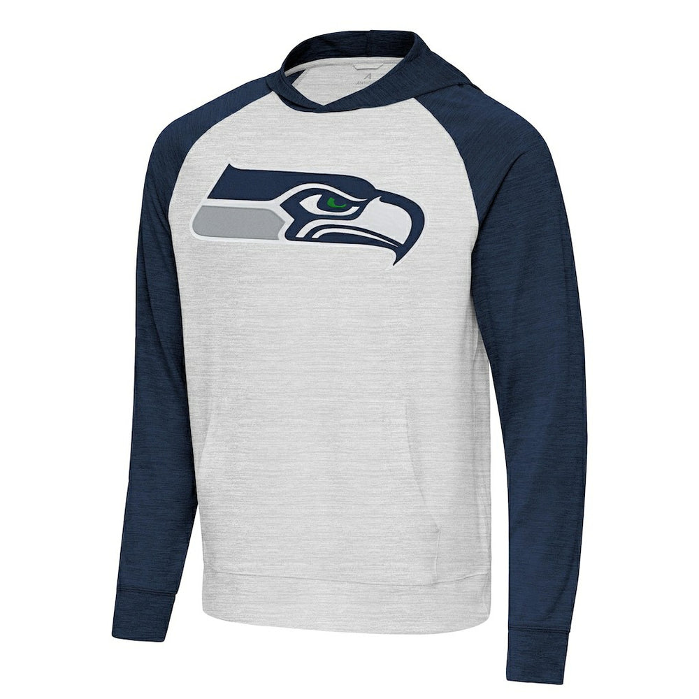 Seattle Seahawks Antigua Urgent Raglan Pullover Hoodie | NFL New