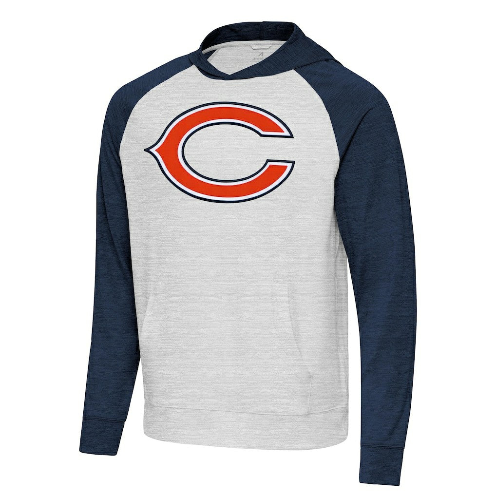 Chicago Bears Antigua Urgent Raglan Pullover Hoodie | NFL US