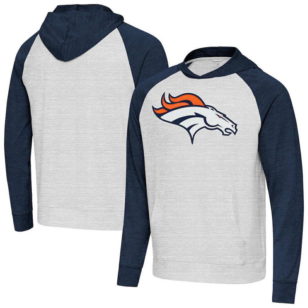 Denver Broncos Antigua Urgent Raglan Pullover Hoodie | NFL On sale