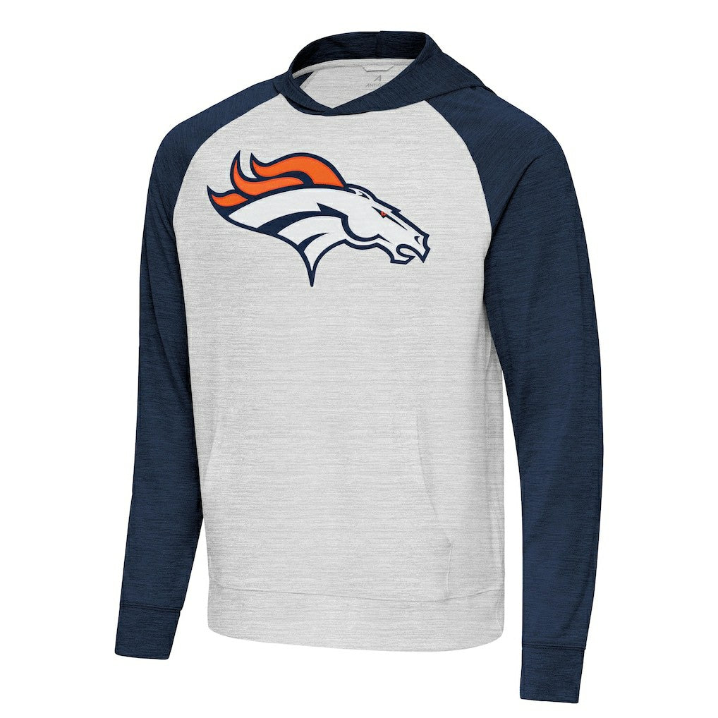 Denver Broncos Antigua Urgent Raglan Pullover Hoodie | NFL On sale
