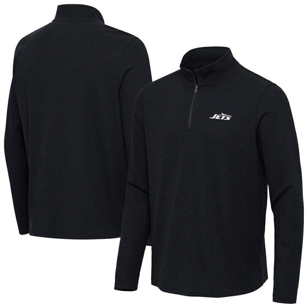 New York Jets Antigua Sync Tri-Blend Quarter-Zip Pullover | NFL Discount