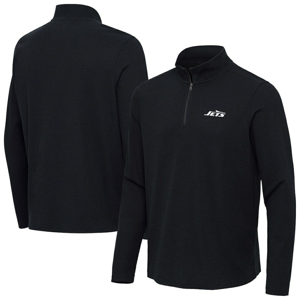 New York Jets Antigua Sync Tri-Blend Quarter-Zip Pullover | NFL Discount